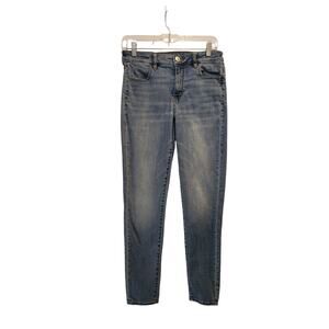 American Eagle Ankle High Rise Jegging Skinny Jeans Blue Denim Casual Size 10